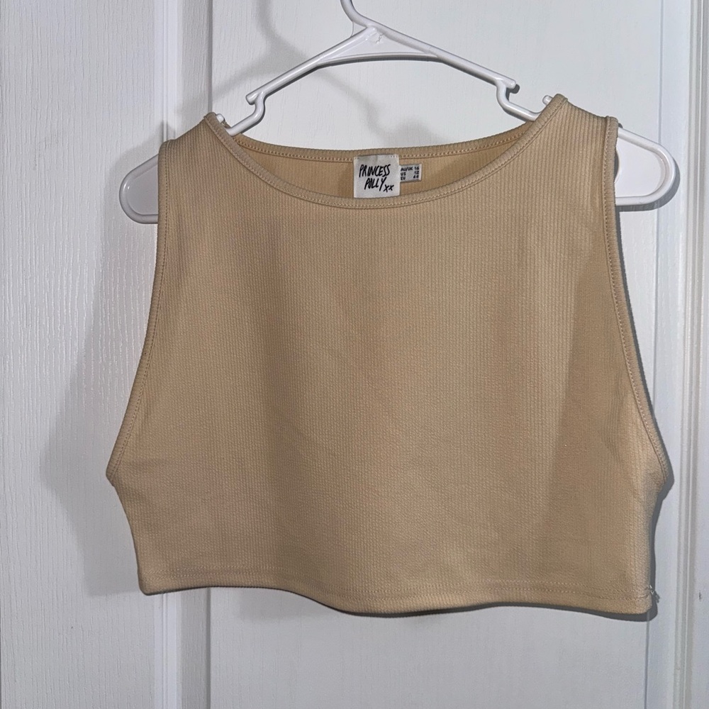 Princess Polly Beige Crop Top